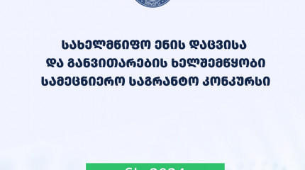 2024 წლის „სახელმწიფო ენის დაცვისა და განვითარების ხელშემწყობი სამეცნიერო კვლევითი საგრანტო კონკურსის“ შედეგები