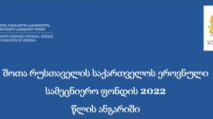 შოთა რუსთაველის საქართველოს ეროვნული სამეცნიერო ფონდის 2022 წლის ანგარიში
