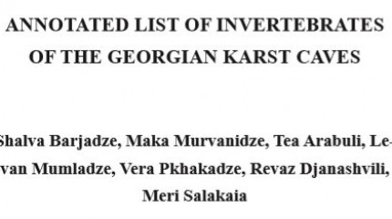 AnnotAted List of invertebrAtes of the GeorGiAn KArst CAves