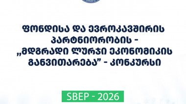 შოთა რუსთაველის საქართველოს ეროვნული სამეცნიერო ფონდი ევროკავშირის პარტნიორობის „მდგრადი ლურჯი ეკონომიკის განვითარება (SBEP)“ ფარგ ...
