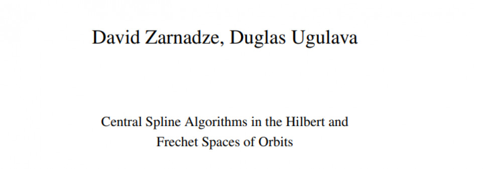 Central Spline Algorithms in the Hilbert and Frechet Spaces of Orbits