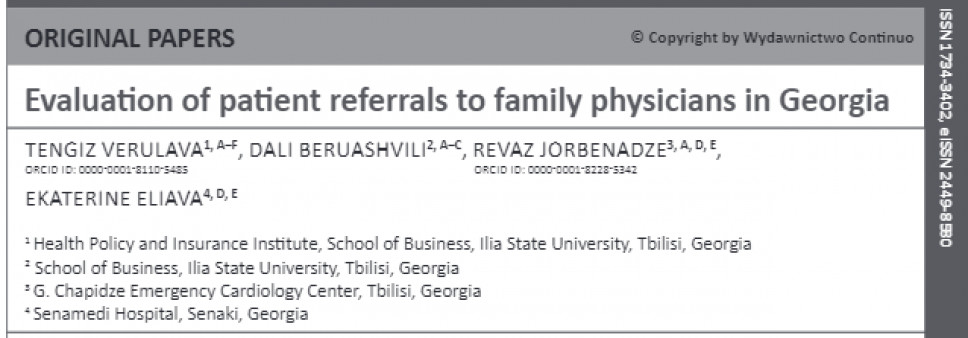 Evaluation of patient referrals to family physicians in Georgia
