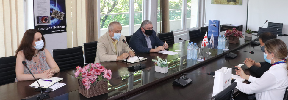 Meeting between the Director General of Shota Rustaveli National Science Foundation of Georgia  and chargé de faire of the office of the Embassy of the Republic of Korea