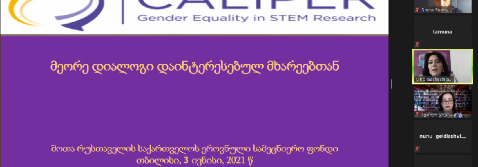 ეროვნული სამეცნიერო ფონდის სამუშაო შეხვედრა Horizon 2020 ის პროექტ "Caliper" - ის ფარგლებშ