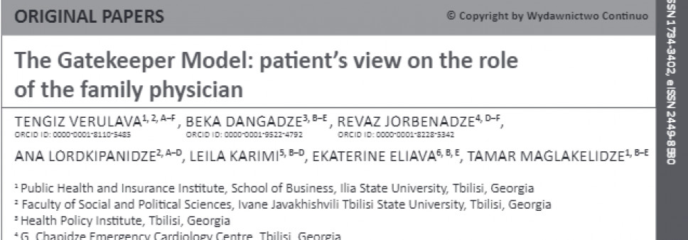 The Gatekeeper Model: patient’s view on the role of the family physician