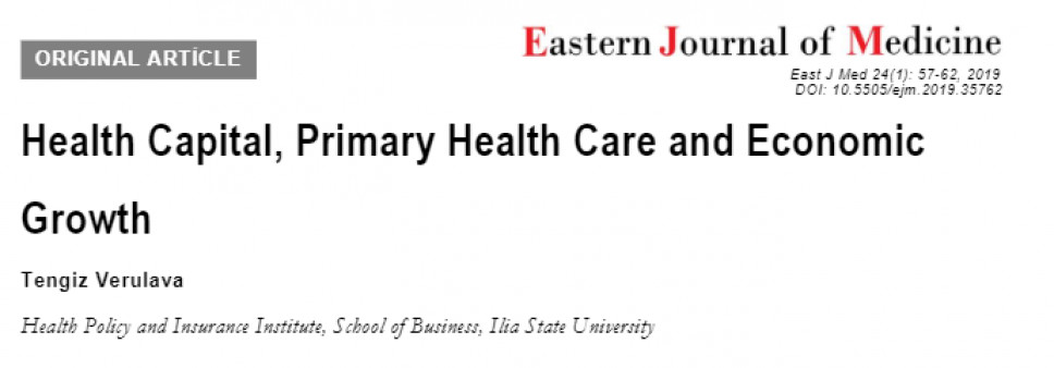 Health Capital, Primary Health Care and Economic Growth
