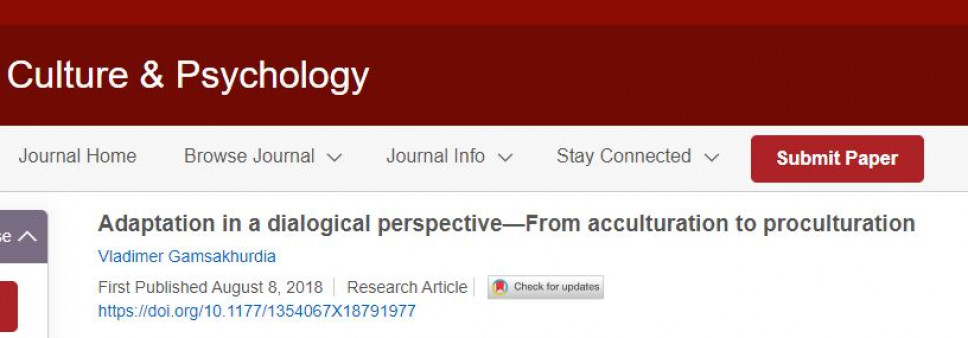 Adaptation in a dialogical perspective—From acculturation to proculturation