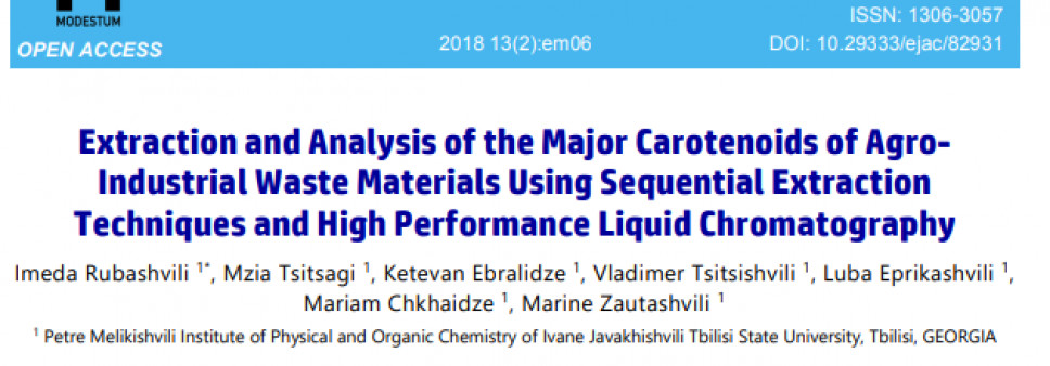 Extraction and Analysis of the Major Carotenoids of Agro-Industrial Waste Materials Using Sequential Extraction Techniques and High Performance Liquid Chromatography